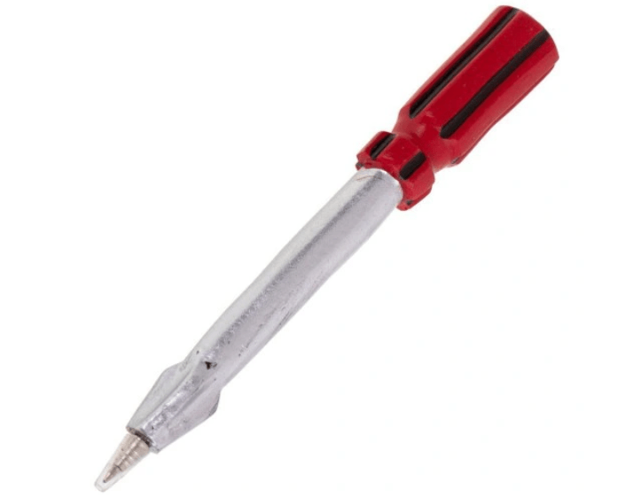 Długopis przypominający śrubokręt